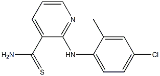 2-[(4-chloro-2-methylphenyl)amino]pyridine-3-carbothioamide Struktur