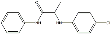 N-フェニル-2-(4-クロロアニリノ)プロピオンアミド 化学構造式
