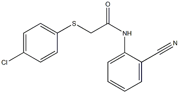 2-[(4-chlorophenyl)sulfanyl]-N-(2-cyanophenyl)acetamide 结构式