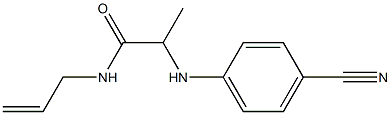 2-[(4-cyanophenyl)amino]-N-(prop-2-en-1-yl)propanamide Structure