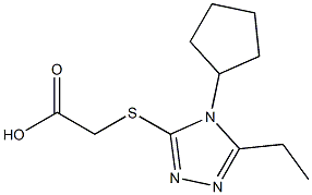  2-[(4-cyclopentyl-5-ethyl-4H-1,2,4-triazol-3-yl)sulfanyl]acetic acid