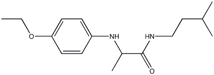 2-[(4-ethoxyphenyl)amino]-N-(3-methylbutyl)propanamide Structure