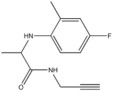 2-[(4-fluoro-2-methylphenyl)amino]-N-(prop-2-yn-1-yl)propanamide 化学構造式