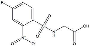 2-[(4-fluoro-2-nitrobenzene)sulfonamido]acetic acid 化学構造式
