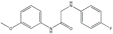 2-[(4-fluorophenyl)amino]-N-(3-methoxyphenyl)acetamide,,结构式