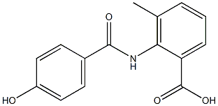 2-[(4-hydroxybenzene)amido]-3-methylbenzoic acid,,结构式