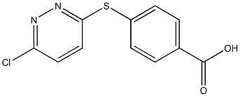 4-[(6-chloropyridazin-3-yl)thio]benzoic acid Struktur
