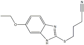 4-[(6-ethoxy-1H-1,3-benzodiazol-2-yl)sulfanyl]butanenitrile,,结构式