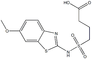 4-[(6-methoxy-1,3-benzothiazol-2-yl)sulfamoyl]butanoic acid,,结构式