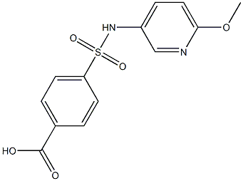 4-[(6-methoxypyridin-3-yl)sulfamoyl]benzoic acid,,结构式