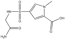 4-[(carbamoylmethyl)sulfamoyl]-1-methyl-1H-pyrrole-2-carboxylic acid 结构式
