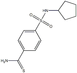 4-[(cyclopentylamino)sulfonyl]benzenecarbothioamide 化学構造式