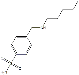 4-[(pentylamino)methyl]benzene-1-sulfonamide 化学構造式