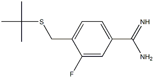 4-[(tert-butylsulfanyl)methyl]-3-fluorobenzene-1-carboximidamide Struktur