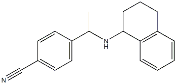 4-[1-(1,2,3,4-tetrahydronaphthalen-1-ylamino)ethyl]benzonitrile 结构式