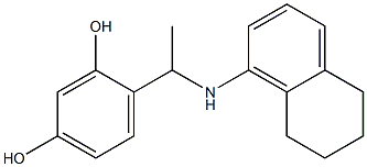 4-[1-(5,6,7,8-tetrahydronaphthalen-1-ylamino)ethyl]benzene-1,3-diol 结构式