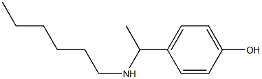 4-[1-(hexylamino)ethyl]phenol 化学構造式