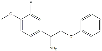 4-[1-amino-2-(3-methylphenoxy)ethyl]-2-fluoro-1-methoxybenzene Structure