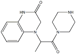 4-[1-oxo-1-(piperazin-1-yl)propan-2-yl]-1,2,3,4-tetrahydroquinoxalin-2-one 化学構造式