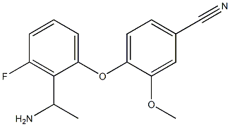 4-[2-(1-aminoethyl)-3-fluorophenoxy]-3-methoxybenzonitrile Struktur