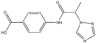 4-[2-(1H-1,2,4-triazol-1-yl)propanamido]benzoic acid Structure