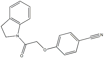 4-[2-(2,3-dihydro-1H-indol-1-yl)-2-oxoethoxy]benzonitrile 结构式