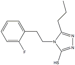 4-[2-(2-fluorophenyl)ethyl]-5-propyl-4H-1,2,4-triazole-3-thiol Struktur