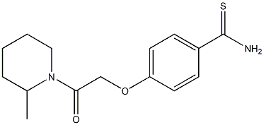 4-[2-(2-methylpiperidin-1-yl)-2-oxoethoxy]benzenecarbothioamide Struktur