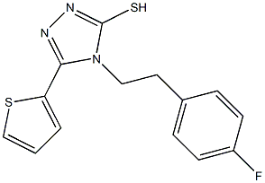 4-[2-(4-fluorophenyl)ethyl]-5-(thiophen-2-yl)-4H-1,2,4-triazole-3-thiol Struktur