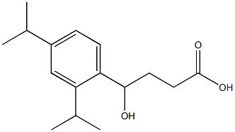 4-[2,4-bis(propan-2-yl)phenyl]-4-hydroxybutanoic acid 化学構造式