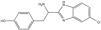 4-[2-amino-2-(5-chloro-1H-1,3-benzodiazol-2-yl)ethyl]phenol,,结构式