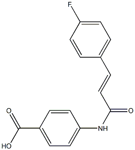 4-[3-(4-fluorophenyl)prop-2-enamido]benzoic acid Struktur