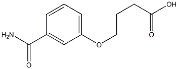 4-[3-(aminocarbonyl)phenoxy]butanoic acid Struktur