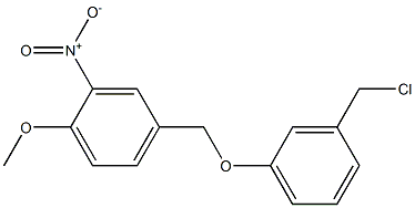 4-[3-(chloromethyl)phenoxymethyl]-1-methoxy-2-nitrobenzene Structure