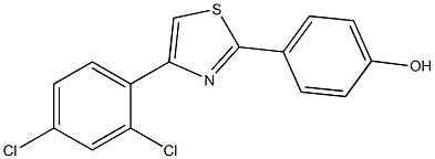 4-[4-(2,4-dichlorophenyl)-1,3-thiazol-2-yl]phenol,,结构式