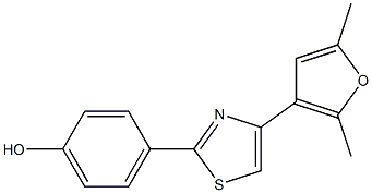 4-[4-(2,5-dimethylfuran-3-yl)-1,3-thiazol-2-yl]phenol 结构式