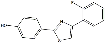 4-[4-(2-fluorophenyl)-1,3-thiazol-2-yl]phenol 化学構造式