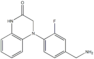 4-[4-(aminomethyl)-2-fluorophenyl]-1,2,3,4-tetrahydroquinoxalin-2-one 结构式
