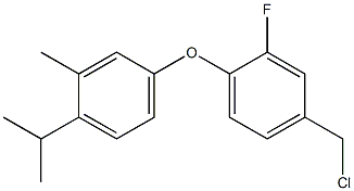 4-[4-(chloromethyl)-2-fluorophenoxy]-2-methyl-1-(propan-2-yl)benzene Struktur