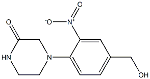 4-[4-(hydroxymethyl)-2-nitrophenyl]piperazin-2-one,,结构式