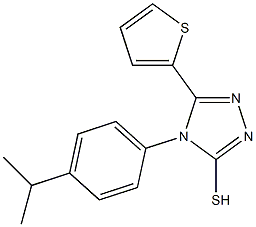 4-[4-(propan-2-yl)phenyl]-5-(thiophen-2-yl)-4H-1,2,4-triazole-3-thiol 结构式