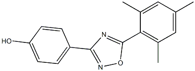 4-[5-(2,4,6-trimethylphenyl)-1,2,4-oxadiazol-3-yl]phenol,,结构式