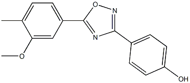 4-[5-(3-methoxy-4-methylphenyl)-1,2,4-oxadiazol-3-yl]phenol Struktur