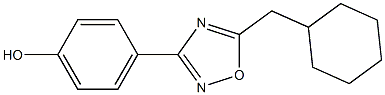 4-[5-(cyclohexylmethyl)-1,2,4-oxadiazol-3-yl]phenol 化学構造式