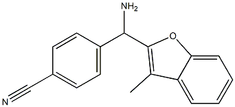 4-[amino(3-methyl-1-benzofuran-2-yl)methyl]benzonitrile 结构式