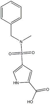 4-[benzyl(methyl)sulfamoyl]-1H-pyrrole-2-carboxylic acid,,结构式