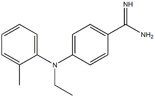 4-[ethyl(2-methylphenyl)amino]benzene-1-carboximidamide Struktur