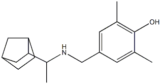 4-{[(1-{bicyclo[2.2.1]heptan-2-yl}ethyl)amino]methyl}-2,6-dimethylphenol 结构式
