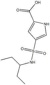 4-{[(1-ethylpropyl)amino]sulfonyl}-1H-pyrrole-2-carboxylic acid,,结构式