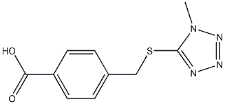 4-{[(1-methyl-1H-tetrazol-5-yl)thio]methyl}benzoic acid Struktur